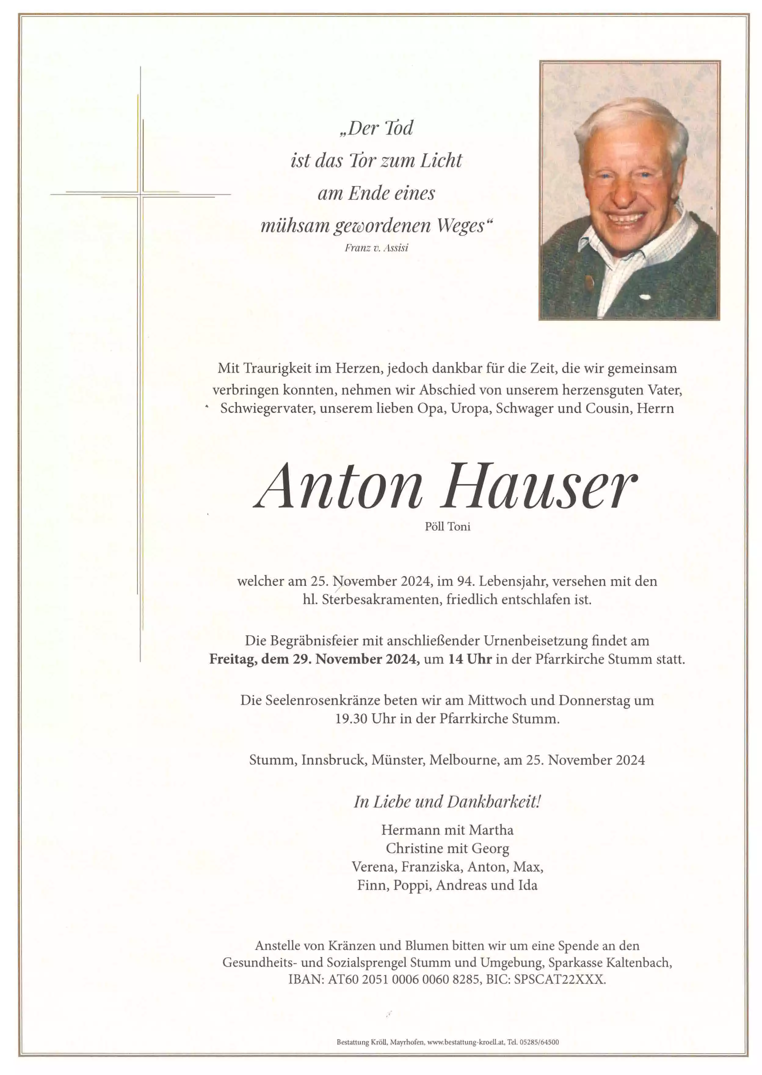 Parte von Anton Hauser